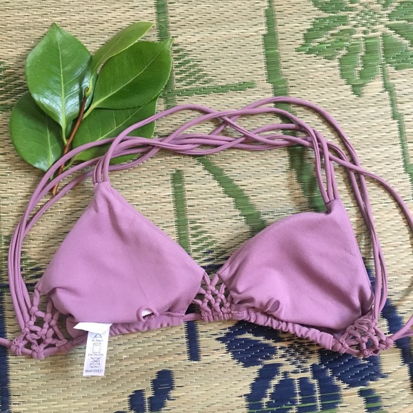 Zumiez Dark Pink Strappy Bikini Top - Picture 5 of 5
